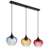 Globo Lighting Sander závesné svietidlo 3x60 W čierna-modrá-jantárová-červená 15748-3H