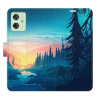 Flip pouzdro iSaprio na mobil Motorola Moto G54 5G - Magical Landscape s kapsičkami na karty (Knížkové flipové pouzdro iSaprio pro mobil Motorola Moto G54 5G - Magical Landscape - elegantní obal s kap