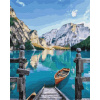 Maľovanie podľa čísel Artnapi Loď pri jazere 40x50 na ráme