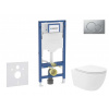 GEBERIT - Duofix Set předstěnové instalace, klozetu Oudee Vortex a sedátka softclose, tlačítko Sigma01, lakovaný matný chrom SANI11CA1155B