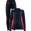 Dámský termo set CRAFT Core Dry Baselayer tm. modrá s růžovou Velikost: L