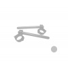 ACCOSSATO Pair of raised clip-on ACCOSSATO CP004 + 20 mm 10 degrees inclination, silver