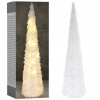 Vianočný kužeľ biely vianočný strom žiariace svetlá (Vianočný kužeľ biely vianočný strom žiariace svetlá)