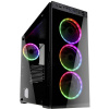 Kolink HORIZON midi tower PC skrinka čierna, RGB 4 predinštalované ventilátory, bočné okno, prachový filter; HORIZON