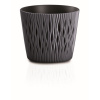 kvetináč 18,9cm SANDY ROUND DSR190-S433 antracit plastový PROSPERPLAST