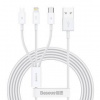Kábel Baseus CAMLTYS-02 Superior Fast Charging Datový, 3v1 USB-C, Lightning, MicroUSB, 1,5m