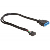 Kábel DeLock USB 2.0 pin záhlavie samica > USB 3.0 pin záhlavie samec 30cm 83281 Delock