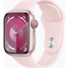 Apple Watch Series 9 Cellular 45mm Růžový hliník se světle růžovým sportovním řemínkem S/M