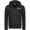 BENLEE pánska mikina s kapucňou na zips Chest logo, čierna - S