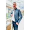 Max Original Leather Pánska kožená bunda AXEL jeans (L 46-48) - Jeans - L