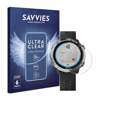 6x Savvies SU75 čirá ochranná fólie pro Garmin Forerunner 645 (6x Savvies SU75 čirá ochranná fólie pro Garmin Forerunner 645)