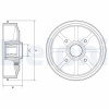 DELPHI Brzdový bubon BFR484