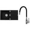 Set Alveus (drez Niagara 30 Black 91 + batéria Mintas Čierna/Kefovaná oceľ) SETA25276