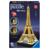 Ravensburger Eiffelova veža (Nočná edícia) 3D Puzzle 216 dielikov