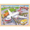 GOKI Drevené puzzle Na letisku 96 dielikov