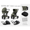 MOONRESEA + Extra set - MOSS GREEN kombinovaný kočík