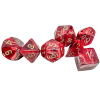 Sada kociek na RPG: Chessex - Vortex Burgundy Gold (7 ks)