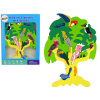 LEAN TOYS Drevené stromové vtáky papagáje DIY drevené kocky puzzle