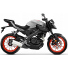NÁLEPKY NA MOTOCYKEL JUULA PRE YAMAHA MT 125 2019 STRIEBORNÁ ČERVENÁ FLUO