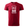 Sablio Tričko s potlačou Life is better with burger - červené 2XL