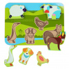 Lucy & Leo Drevené vkladacie puzzle Zvieratká na farme