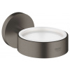 Grohe Essentials Držiak pohára/mydlovničky, kefovaný tmavý grafit 40369AL1-GR