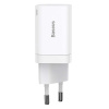 Rýchlonabíjačka Baseus Super Si Pro USB + USB-C 30W sieťová nabíjačka (biela)