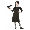 KOSTÝM kostým hallowen WEDNESDAY ADAMS parochňa KARNEVAL 146-158 cm