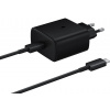 Nabíjačka do siete Samsung cestovná nabíjačka 45W + USB-C/USB-C dátový kábel Black (Bulk) (57983113521)
