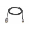 Digitus Digitus USB-C - HDMI kabelový adaptér, 1,8 m 4K/30 Hz, černý, kovový kryt