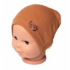 Baby Nellys Rebrovaná čiapka Macko - hnedá, veľ. 92/98 68-74 (6-9m)