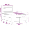 vidaXL Boxspringová posteľ s matracom Svetlosivá 120x200 cm Látka - Svetlosivá - 263235-279871