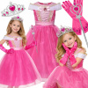 KOSTÝM AURORA ŠATY AURORA SPIACA KRÁĽOVNÁ PRINCEZNÁ KARNEVAL 140 146