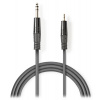 NEDIS stereo audio kabel/ 6,35 mm zástrčka - 3,5 mm zástrčka/ šedý/ 3m COTH23205GY30