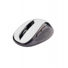 Myš C-TECH WLM-02, černo-biela, bezdrôtová, 1600DPI, 6 tlačidiel, USB nano receiver (WLM-02W)