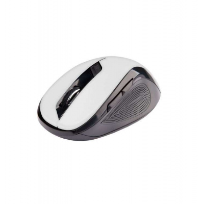 C-TECH myš WLM-02, černo-bílá, bezdrátová, 1600DPI, 6 tlačítek, USB nano receiver (WLM-02W)