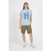 ŠORTKY LA MARTINA MAN BERMUDA CARGO COTTON LINEN BURNT OLIVE