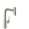 HansGrohe M71 - Drezová batéria Metris Select s výsuvnou spŕškou, vzhľad nerezový 73822800