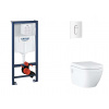 Grohe Rapid SL Set predstenovej inštalácie, klozetu, dosky SoftClose a tlačidla Arena Cosmopolitan, alpská biela SANI11BB3126-GR