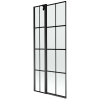 Mexen Flip vaňová zástena jednokrídlová 80 x 150 cm, čierny vzor, čierna - 894-080-101-70-77