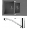 Set Alveus (dřez Cadit 70 Beton 81 + baterie Ruta Chrom) SETA22069