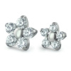 Titánová bezzávitová koncovka Neometal Flower gem CZ Dĺžka / priemer: 4,7 mm