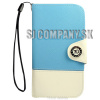 Kožený obal Samsung Galaxy S3 – Wallet – bielo-modrá
