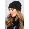 Kamea Čierna elegantná čiapka na jeseň a zimu Kamea Indiana, Veľkosť uni, Farba čierna