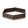 Vyvýšený záhon Prosperplast BASE WOODY hnědý 148 cm