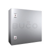 Rittal AX Kompaktná rozvádzačová skriňa, ŠxVxH:500x500x210mm, nerez (1.4301), s montážnou doskou, jednokrídlové dvere, 2 otočné uzávery, IP66
