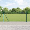 VidaXL Plot zo sieťoviny s 13 rohovými stĺpikmi, 0.8 x 25 m, pozinkovaný