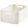 Curver úložný box RATTAN Style2 - M - krémová 03615-885