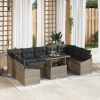 zahrada-XL Súprava záhradných pohoviek 10 pcs Sivá 100 x 55 x 73 cm 3357802