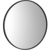 Sapho NOTION SLIM guľaté zrkadlo v ráme, o 50cm, čierna mat NT500